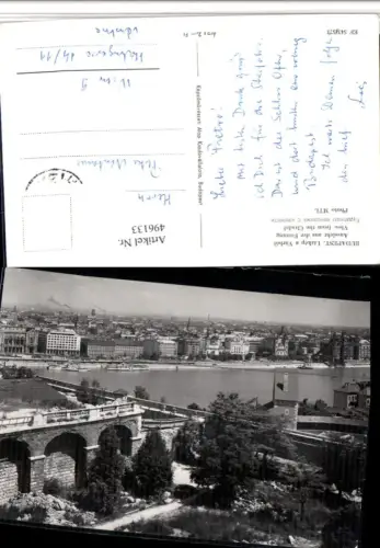 496133,Hungary Budapest Latkep a Varbol Teilansicht von d. Festung