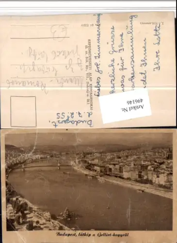 496146,Hungary Budapest Latkep a Gellert-hegyröl Teilansicht