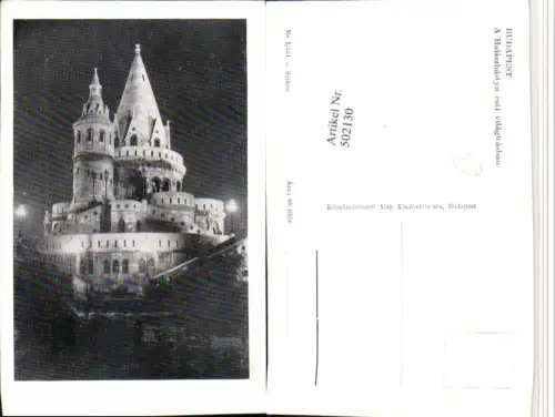 502130,Hungary Budapest A Halaszbastya esti vilagitasban Fischerbastei
