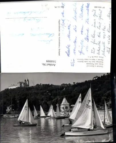 510999,Hungary Balatonrol Plattensee Segelboote Boote Kirche