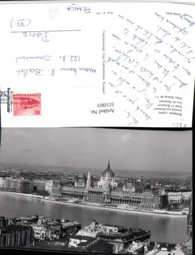 511003,Hungary Budapest Latkep Teilansicht Parlament
