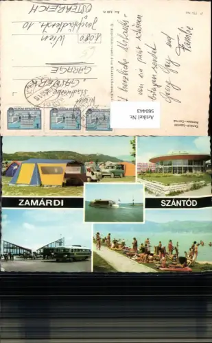 560443,Mehrbild Ak Zamardi Szantod Camping Schiff Strandleben Hungary