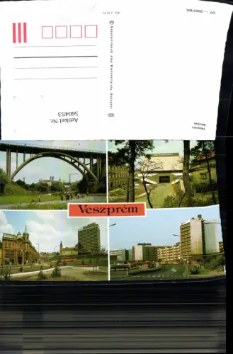 560453,Mehrbild Ak Veszprem Ansicht Brücke Sed Filmszinhaz Bus Hungary