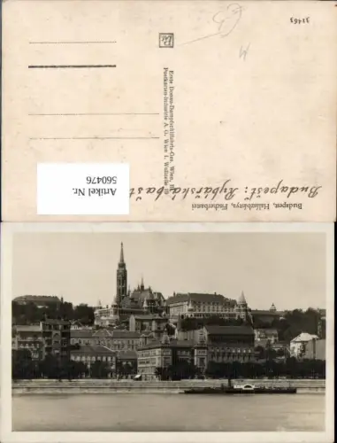 560476,Hungary Budapest Halazbastya Fischerbastei Schiff Dampfer
