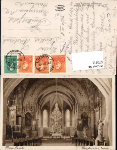570511,Maria Remete Kegytemplom belseje Kirche Altar Hungary