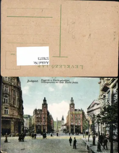 578373,Budapest Schlangenplatz Klotild Palais