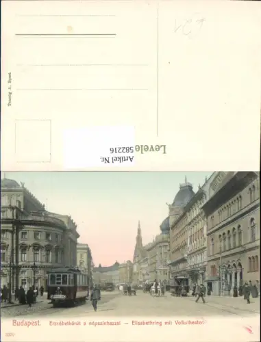 582216,Budapest Erzsebetkörut a nepszinhazzal Elisabethring m. Volkstheater Hungary