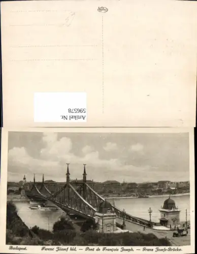 596578,Budapest Ferenc Jozsef hid Franz Josefs-Brücke Brücke Hungary