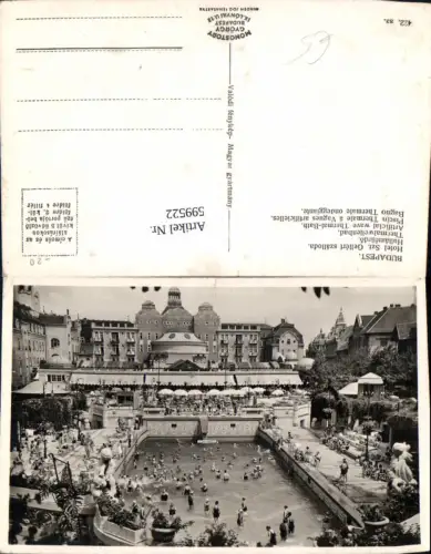 599522,Budapest Hotel Szt. Gellert szalloda Hullamfürdö Thermalwellenbad Hungary