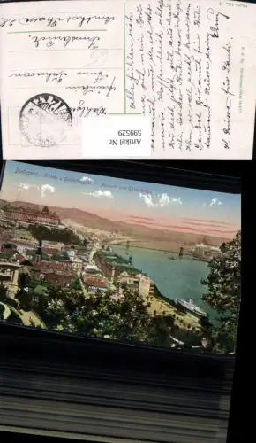 599529,Budapest Kilatas a Gellerthegyröl Aussicht v. Gellertberge Hungary