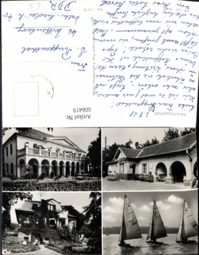 606419,Mehrbild Ak Balatonszepezd Plattensee Segeln Segelboote Hungary