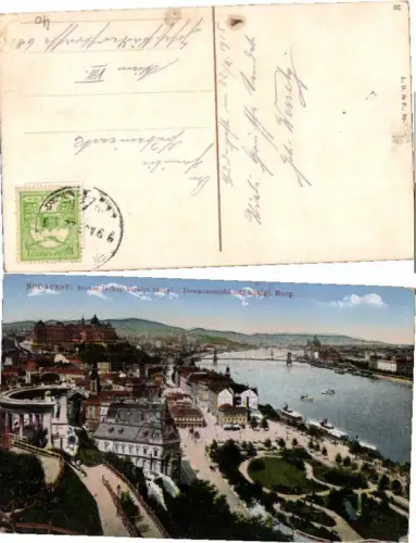 61082,Budapest Donauansicht m. Kgl. Burg 1915