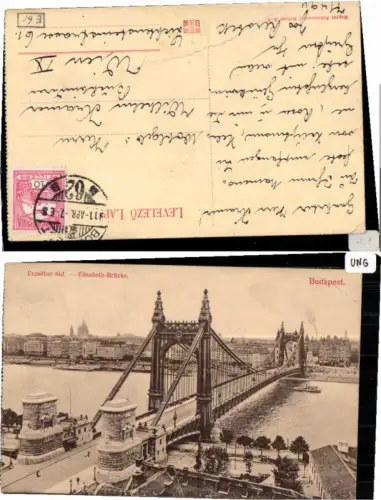 61093,Budapest Elisabeth Brücke 1910