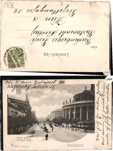 61119,Budapest Waizner Ring Strassenansicht 1915
