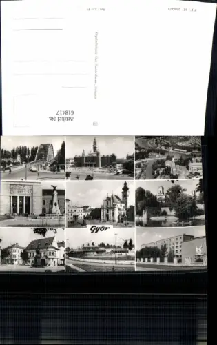 618417,Mehrbild Ak Györ Kirche Brücke Hungary