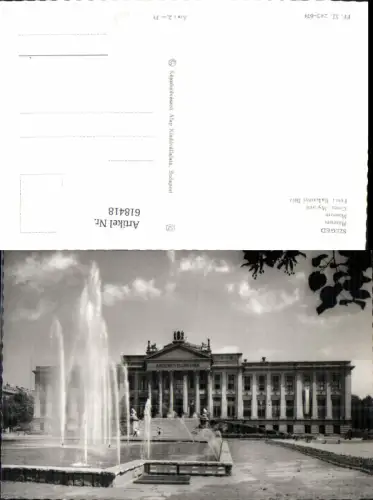 618418,Foto Ak Szeged Muzeum Museum Springbrunnen Brunnen Hungary
