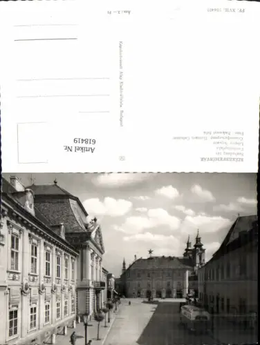 618419,Foto Ak Szekesfehervar Szabadsag ter Freiheitsplatz Bus Hungary
