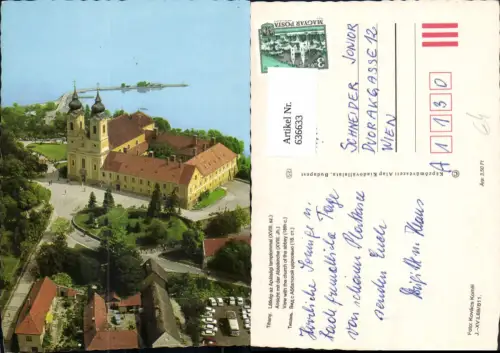 636633,Tihany Latkep az Apatsagi templommat Abteikirche Hungary