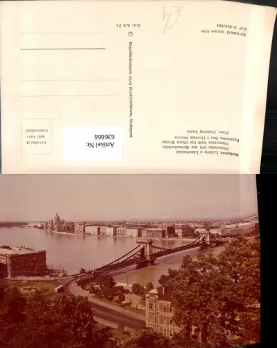 636666,Budapest Latkep a Lanchiddal Panorama Kettenbrücke Hungary