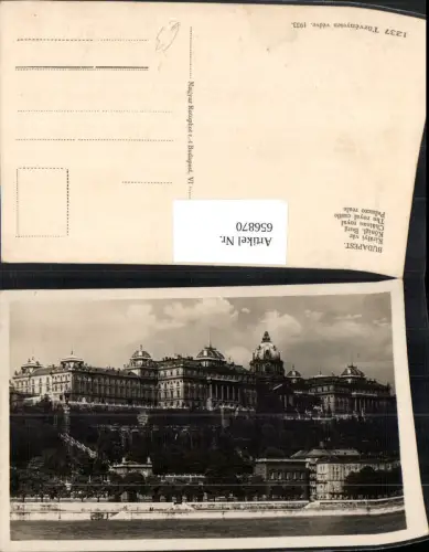 656870,Budapest Kiralyi var Königl. Burg Hungary
