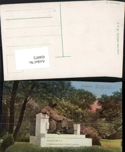 656972,Budapest Anonymus szobar Denkmal Hungary