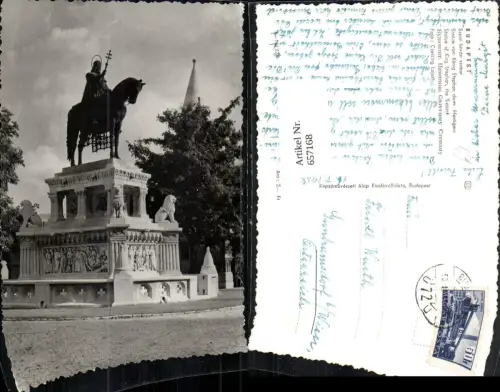 657168,Budapest Szent Istvan szobor Statue König Stephan d. Heiligen Hungary