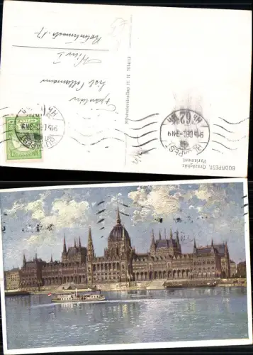 701306 Budapest Parlament m. Donau Dampfer pub Hausner 7014/12
