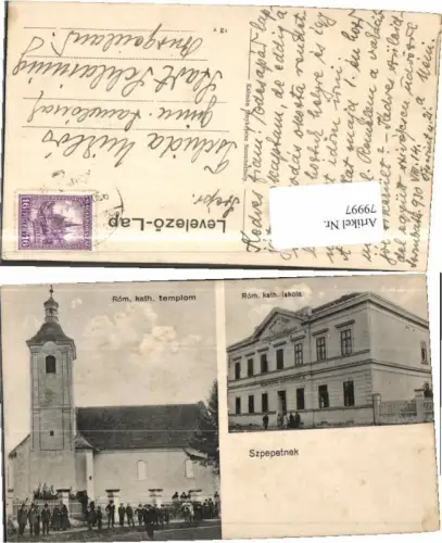 79997,Szpepetnek Szepetnek Sala Schule Kinder Kirche 1900