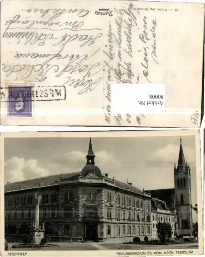 80008,Keszthely Realgymnasium Poststempel RAR