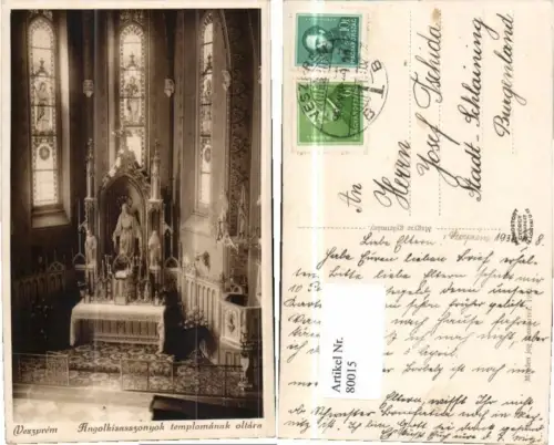 80015,Veszprem Kirche Innen Altar