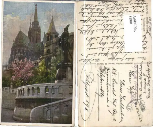 81901,Budapest Fischerbastei Künstlerkarte