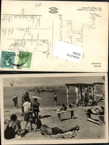 82909,Foto AK Siofok Strandfürdö Badegäste am Strand