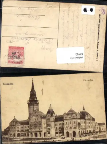 82913,Szabadka Varoshaza Detailansicht