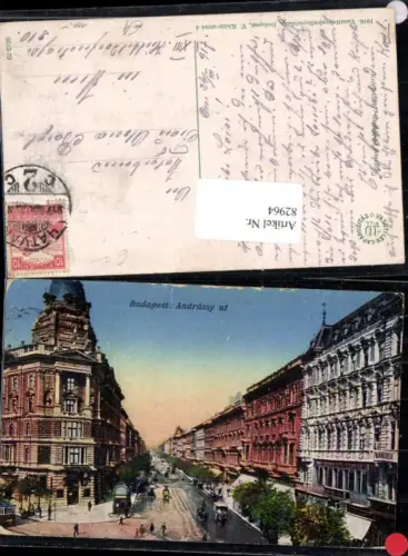 82964,Budapest Andrassy ut Straßenansicht