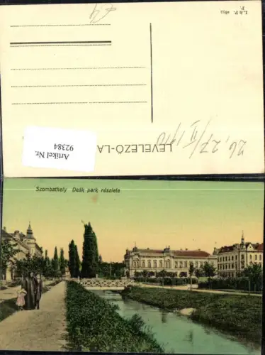 92384,Szombathely Déak park részlete Ansicht 1910