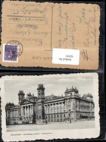92591,Budapest Justizpalast Frontansicht 1930