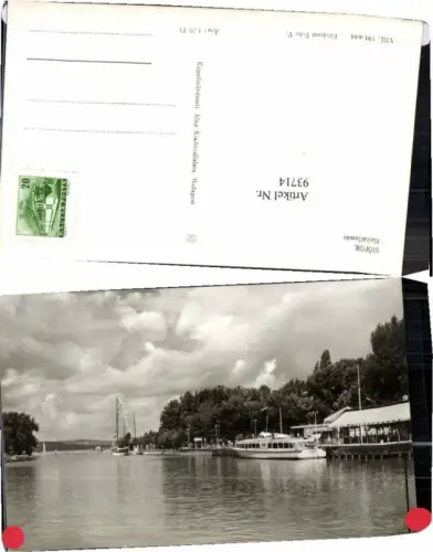 93714,Siofok Hajoallomas Schiff am Ufer