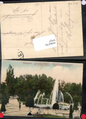 97627,Budapest Stadtwäldchen Springbrunnen Brunnen