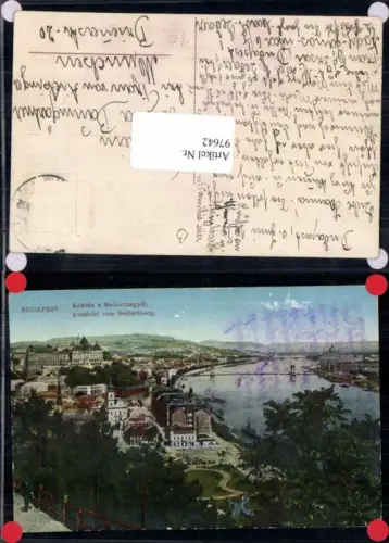 97642,Budapest Aussicht vom Gellertberge auf Donau