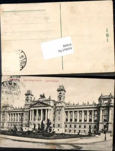 97698,Budapest Justizpalast um 1900
