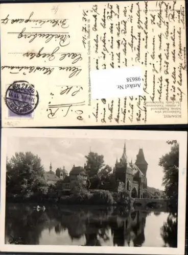 98638,Budapest Schloss Vajdahunyad