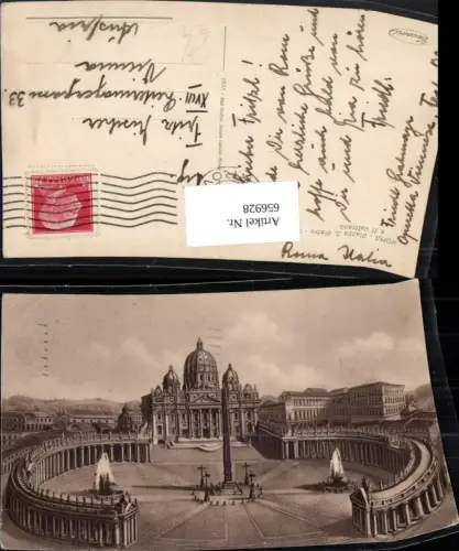 656928,Roma Rom Piazza S. Pietro La Basilica e il Vaticano Vatikan
