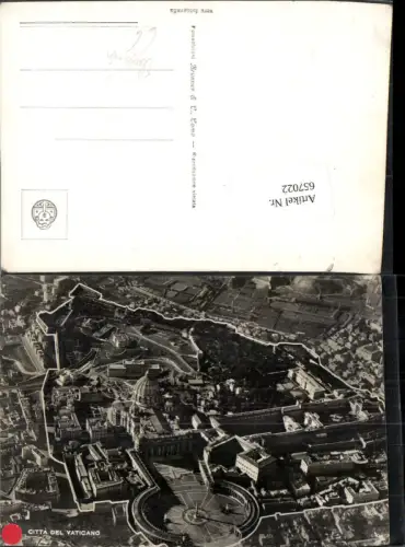 657022,Luftbild Citta del Vaticano S. Pietro Vatikan Roma Rom