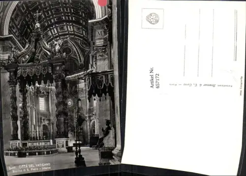657172,Citta del Vaticano Basilica di S. Pietro Interno Vatikan
