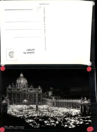 657997,Foto Ak Roma Rom Illuminazione e fiaccolata in Piazza S. Pietro Vatikan Vaticano