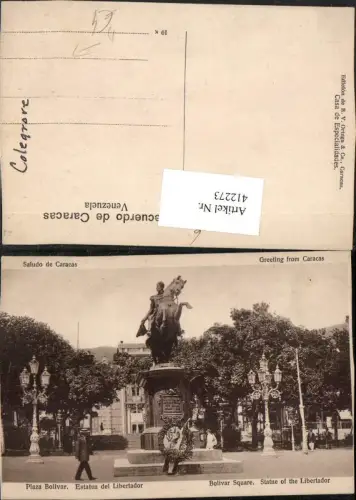 412273,Venezuela Caracas Plaza Bolivar Estatua del Libertador Statue Denkmal
