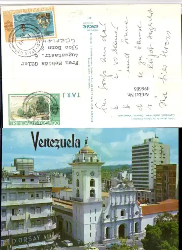 496606,Venezuela Caracas Cathedral aerial view Kirche