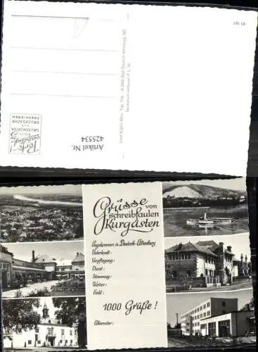 425534,Schreibfaulheit Grüße v. Schreibfaulen Kurgästen Deutsch-Altenburg Schiff Dampfer