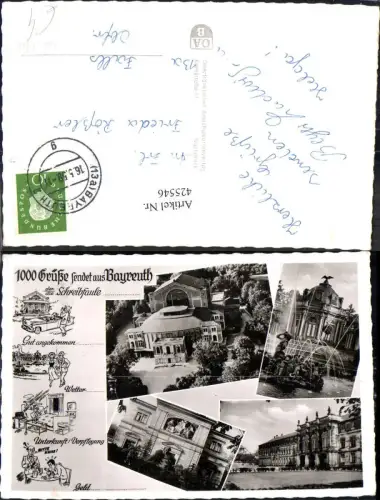 425546,Schreibfaulheit 1000 Grüße sendet aus Bayreuth der/die Schreibfaul Oper Springbrunnen