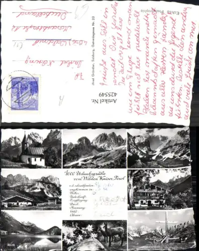 425549,Schreibfaulheit 1000 Urlaubsgrüße v. Wilden Kaiser Tirol d. d. Schreibfaulen Ellmauertor Kaisertal